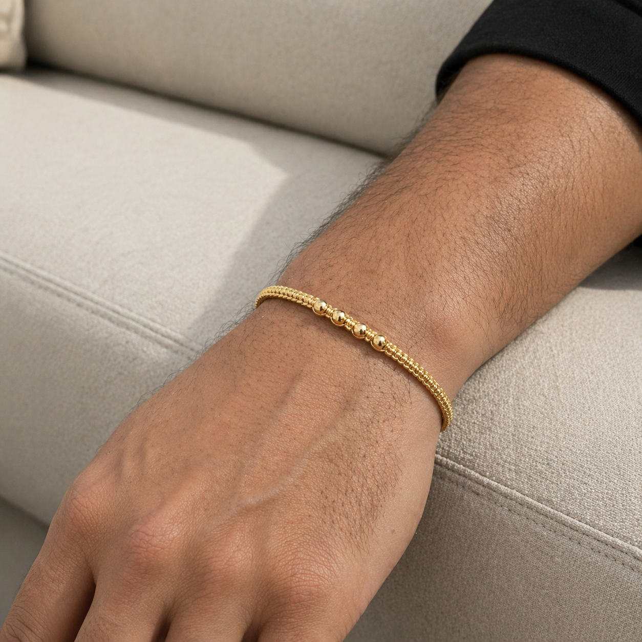 Pulsera con balines lisos 4m