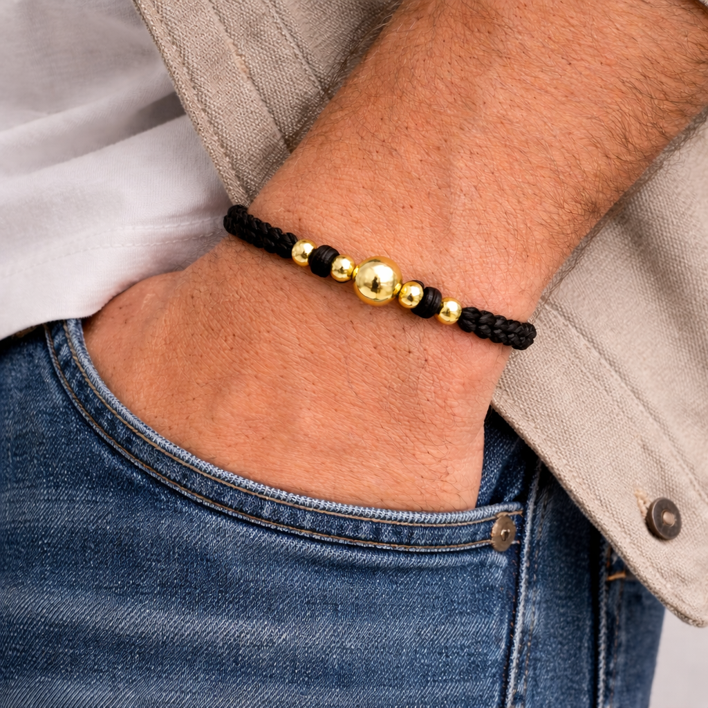 Pulsera con balín 7m y balines 5m + neopreno negro