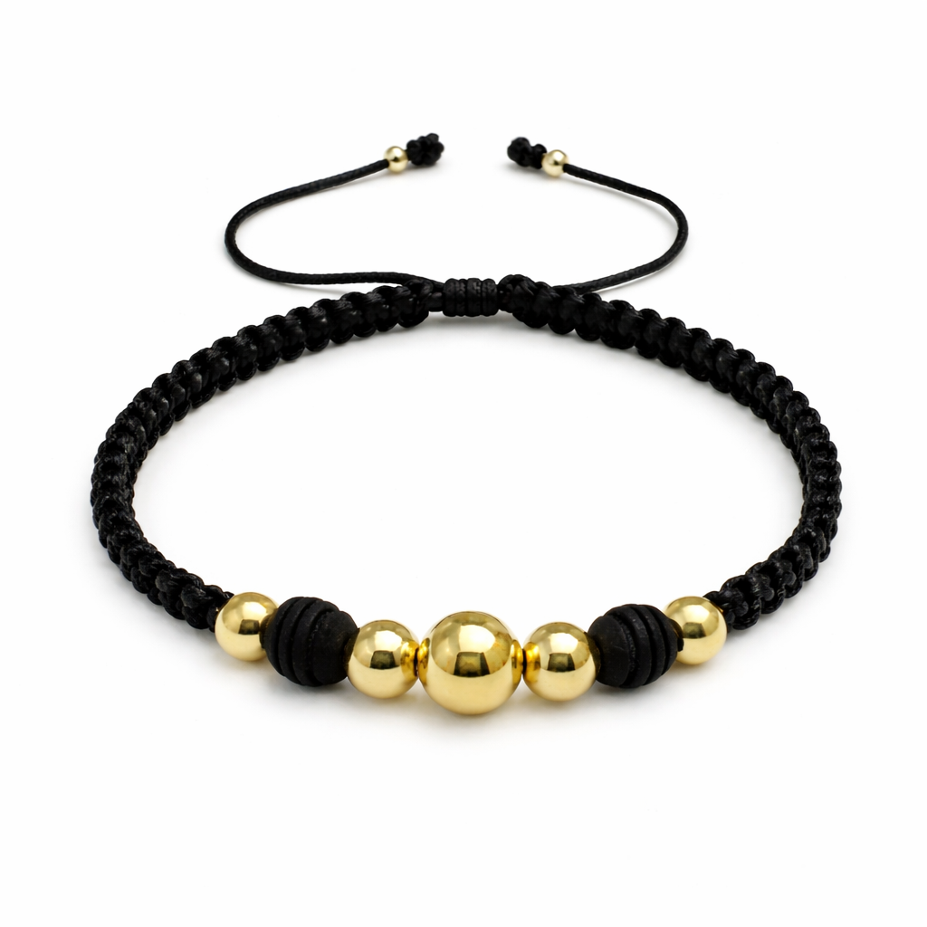 Pulsera con balín 7m y balines 5m + neopreno negro