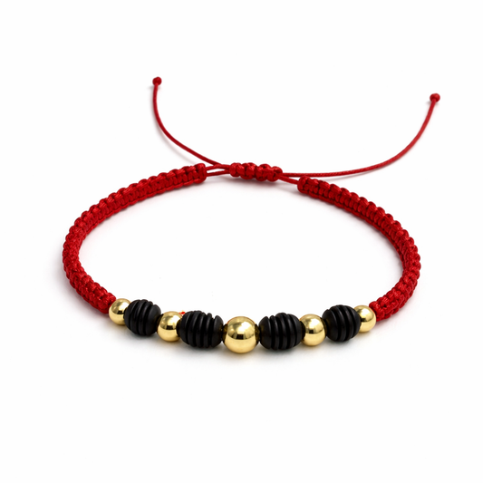 Pulsera con balines lisos 6m + neopreno negro