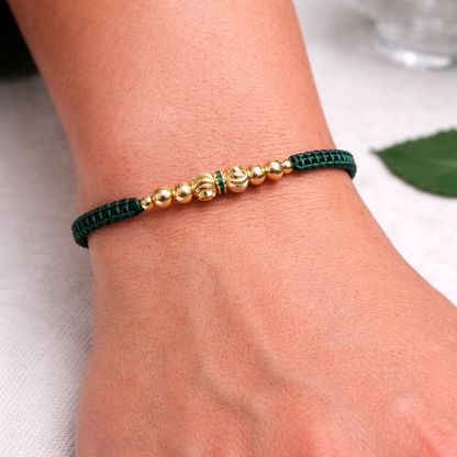 Pulsera con rondel ´+ balines diamantados 5m + balines 4 y 3m