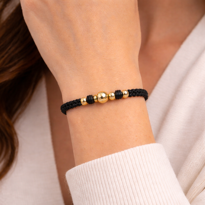 Pulsera con balín 7m y balines 5m + neopreno negro