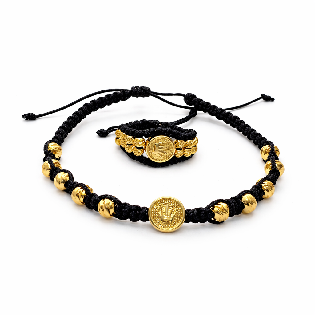 Combo Pulsera + Anillo con dijes Rolex + balines 5m y 3m