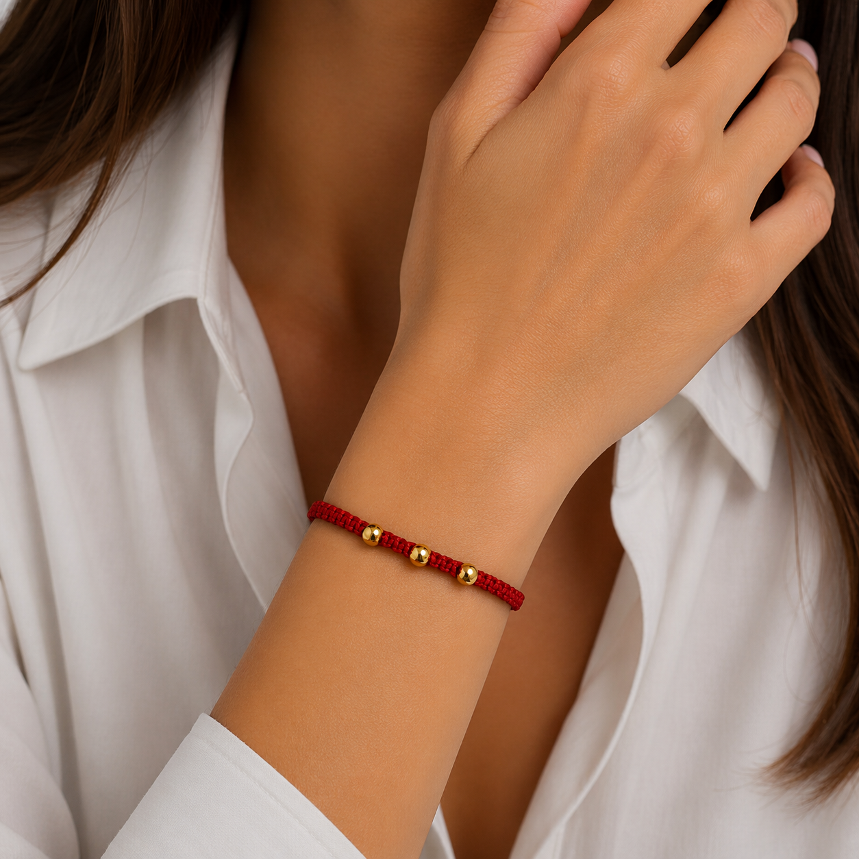 Pulsera con balines lisos de 4m y cierre 3m
