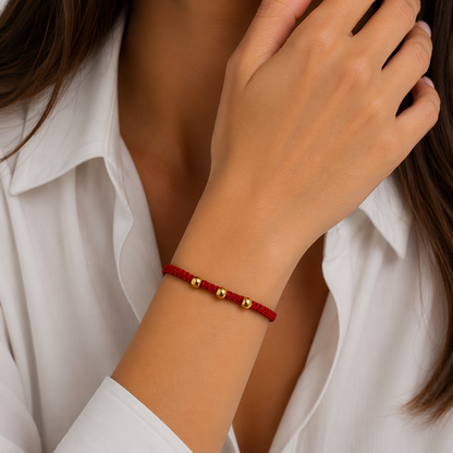 Pulsera con balines lisos de 4m y cierre 3m