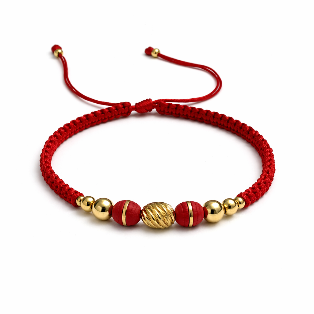 Pulsera con balín diamantado 6m + balines lisos 5m,4m y 3m.