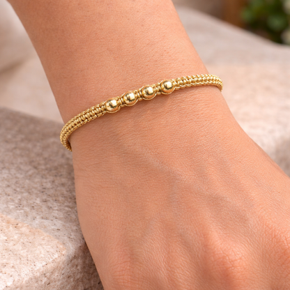 Pulsera con balines lisos 4m
