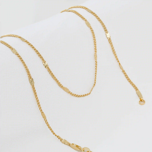 Cadena Cubana con Destellos 60 cms