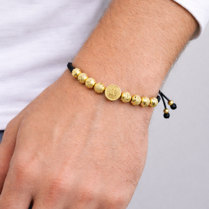 Pulsera con dije rolex + balines italiano 6m