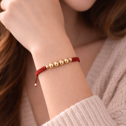 Pulsera con balines lisos 5m y 3m